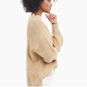 Able Rose Relaxed Tunic Sweater marled tan chunky warm organic minimalist sz M